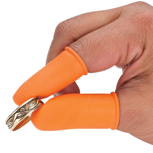 [816-0271] Latex Finger Cots, No-Slip Grip (Pkg. of 10) - Medium