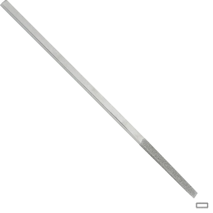 Gesswein® 6mm #240 Grit Tapered Diamond Hand File 4 Sides Plated