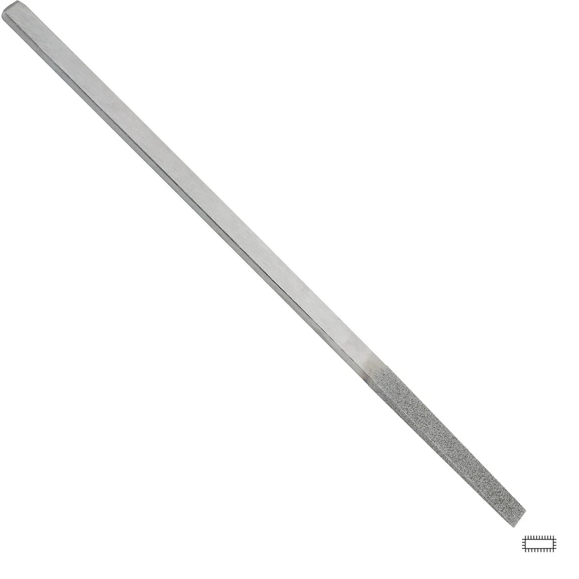 Gesswein® 8mm #120 Grit Tapered Diamond Hand File 4 Sides Plated