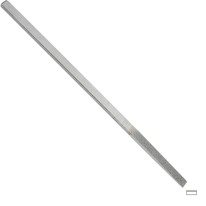 Gesswein® 8mm #240 Grit Tapered Diamond Hand File 1 Side Plated