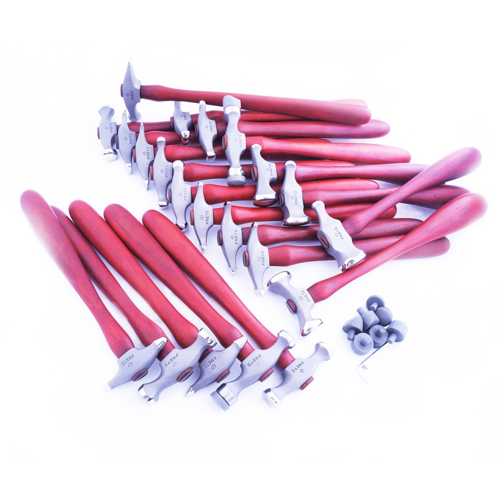 [821-8388] FRETZ SET-NJH New Jewelers' Hammer Set of 19