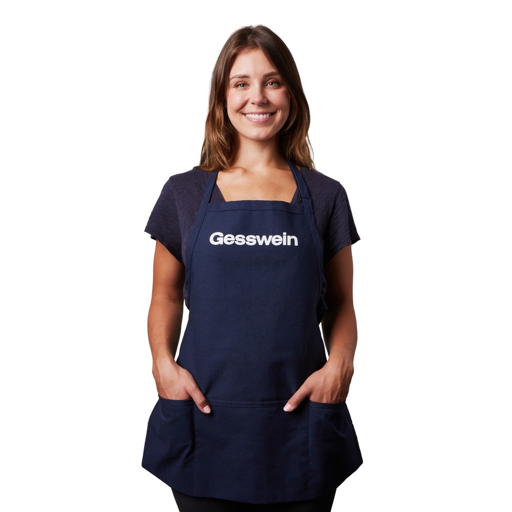 [827-1201] Bib Apron with Pockets