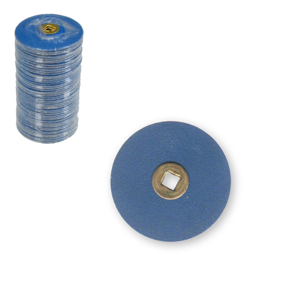 [845-2735] Snap-on Blue Zirconia Discs - Fine, 7/8" (50)