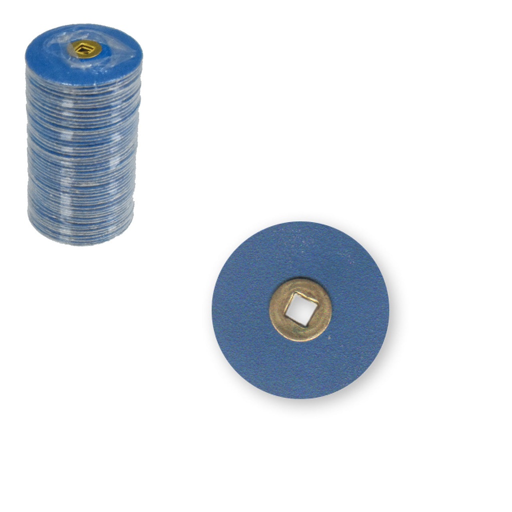 [845-2750] Snap-on Blue Zirconia Discs - Fine, 3/4" (50)