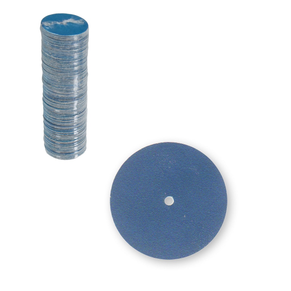 Pin Hole Blue Zirconia Discs  - Fine, 7/8" (100)
