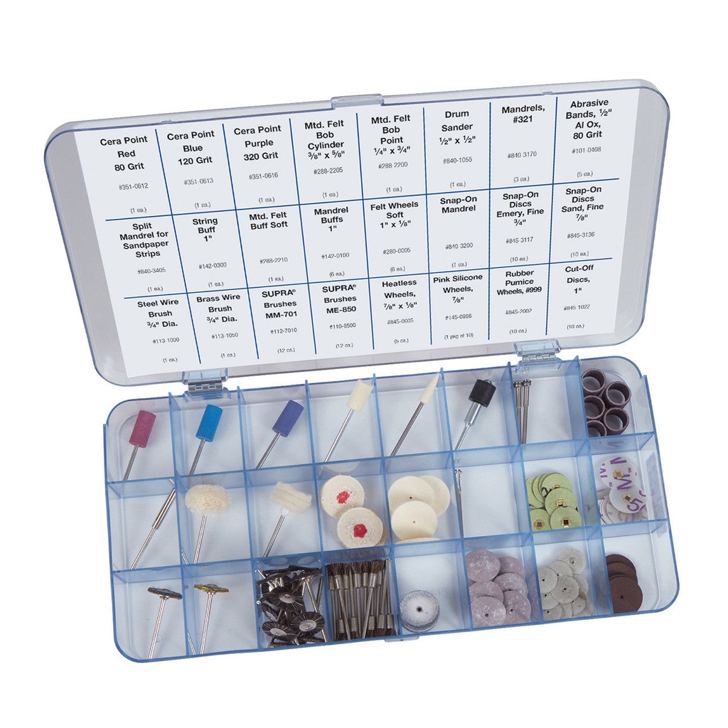 [850-0510] Grinding, Sanding, & Buffing Accessory Set - 3/32"