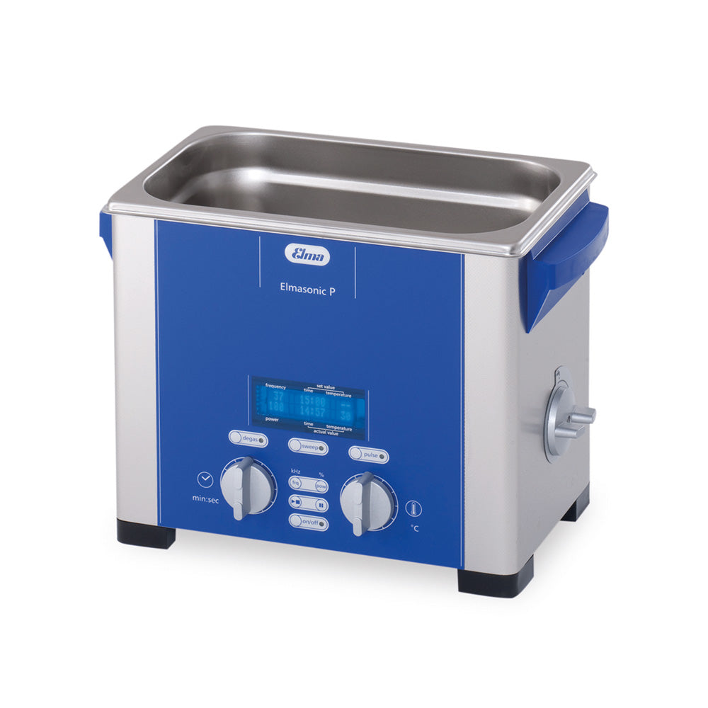 [851-1030] Elma® "P" Series Ultrasonic Jewelry Cleaner - P30H - 3 Quart (with drain)