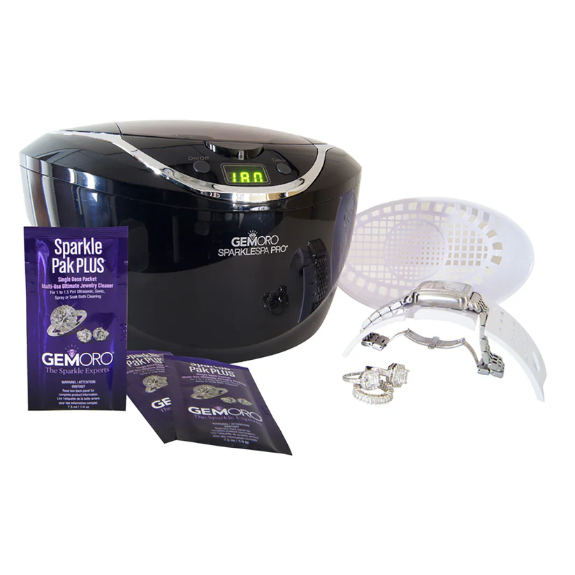 [851-4919] Black GEMORO® SparkleSpa Pro® Personal Ultrasonic Jewelry Cleaner