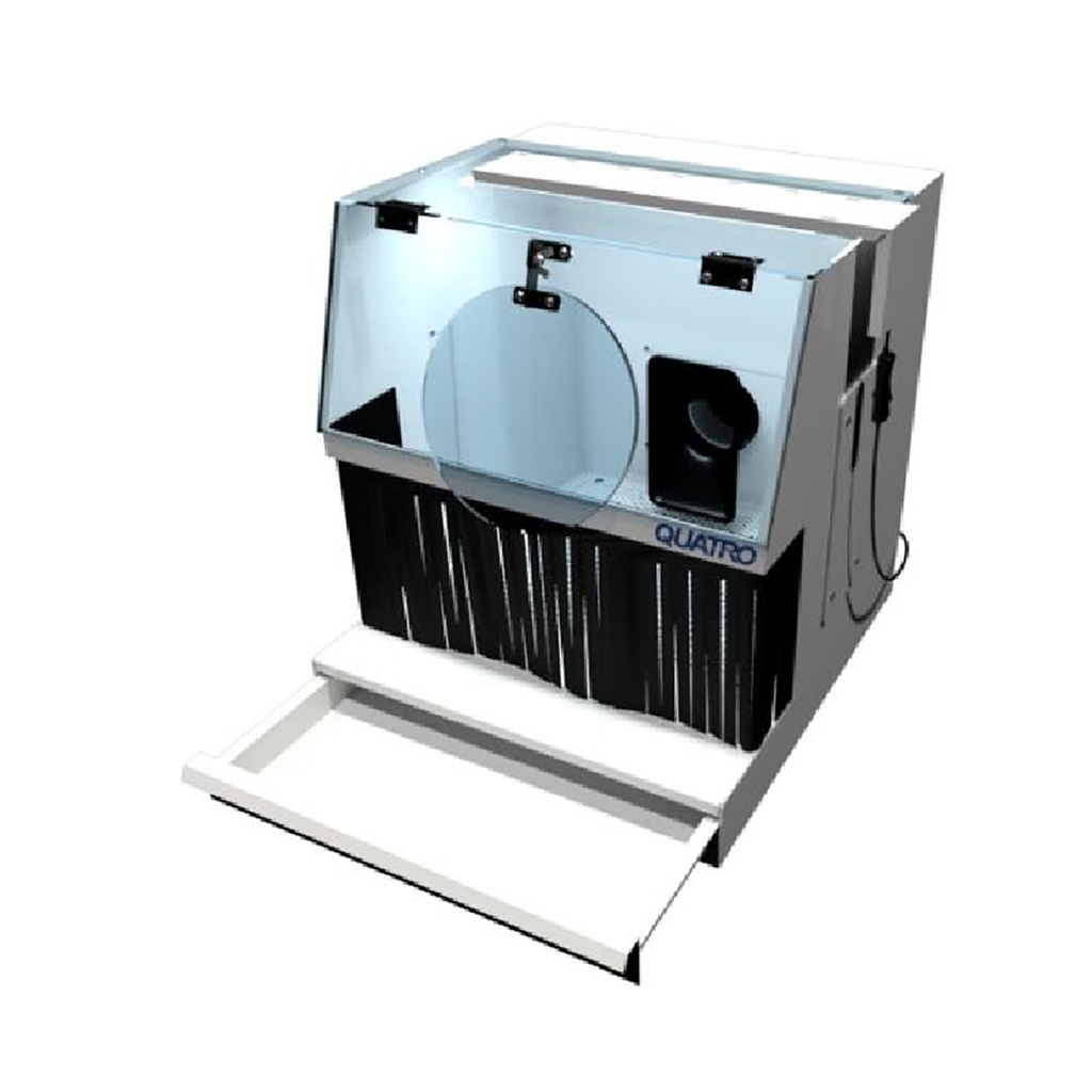Quatro Deluxe Clearview Hood with Drawer and Mesh Bottom and 2X Magnifier